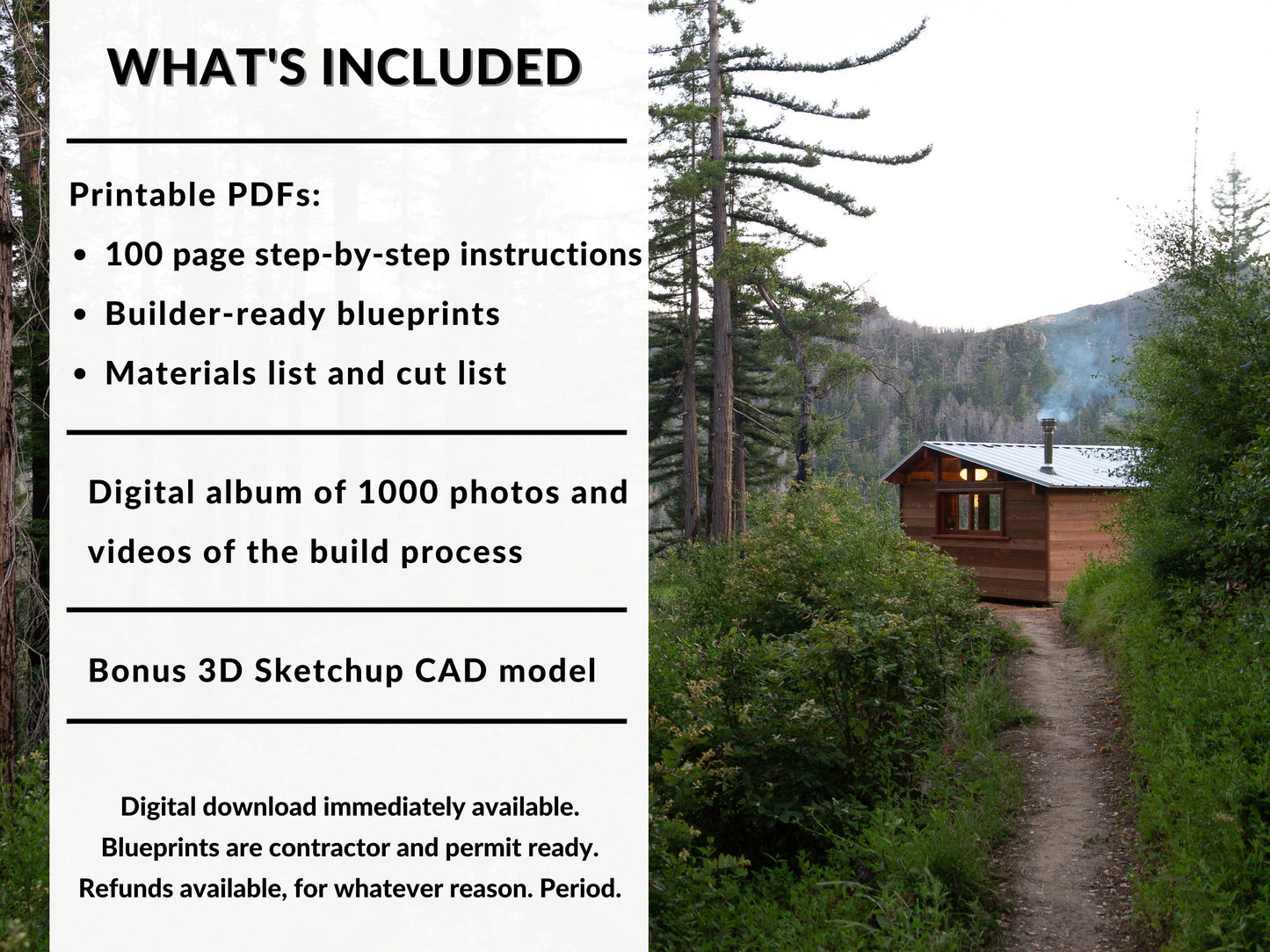Saltbox Cabin Plans