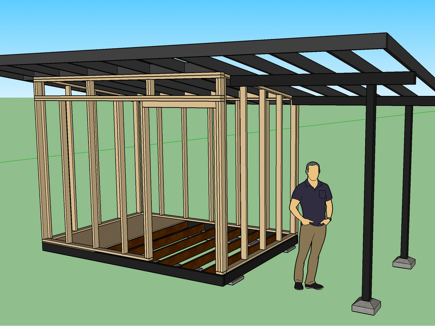 Modern Shed Plans - 8X12, 10X12, 8X20 feet