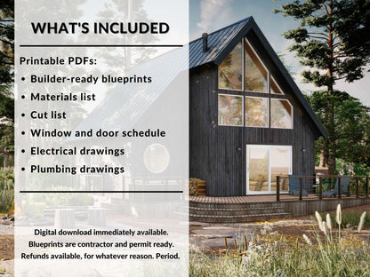 Modified A-Frame Cabin Plans