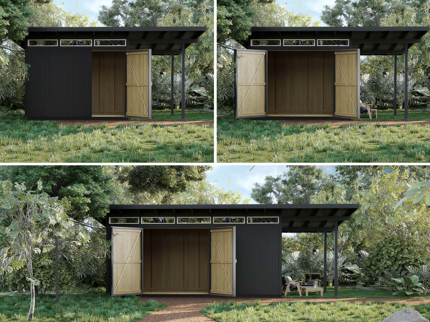 Modern Shed Plans - 8X12, 10X12, 8X20 feet